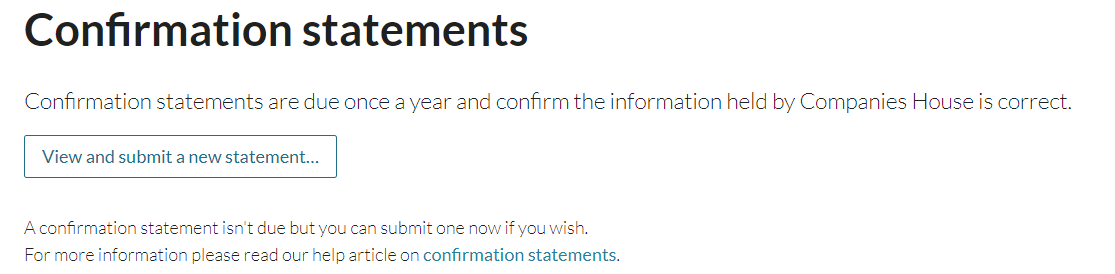 send confirmation statement